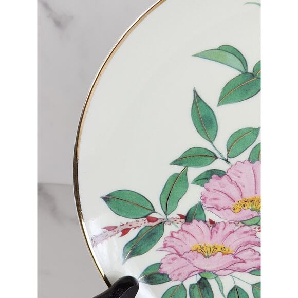 Satsuma White Eyed Warbler Plate Wall Decor 7 1/2" The Flowering Of Spring Japan - Picture 7 of 14